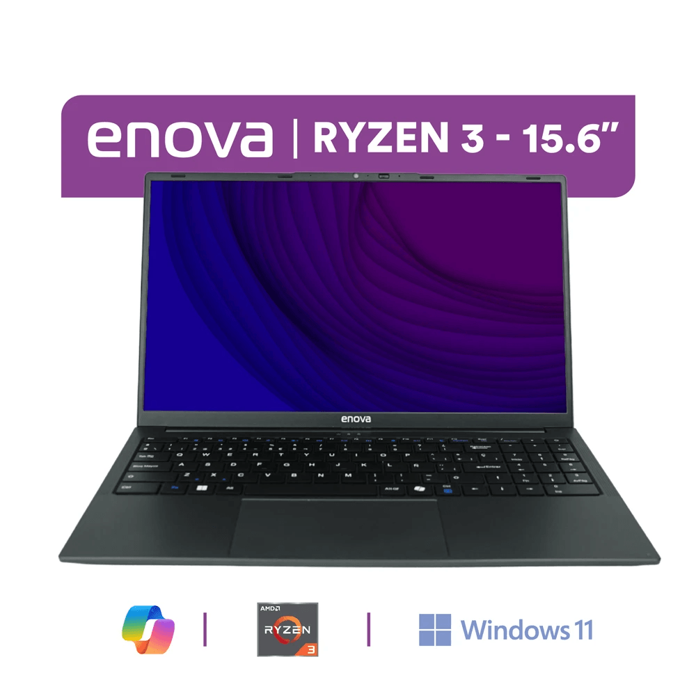 Notebook Enova 15'' R3 3300 8GB 240 GB Gris