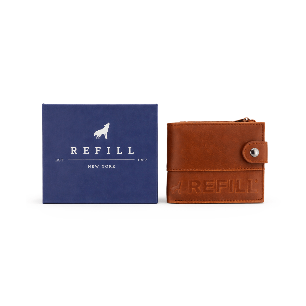 Billetera Refill Grabado Café Hombre