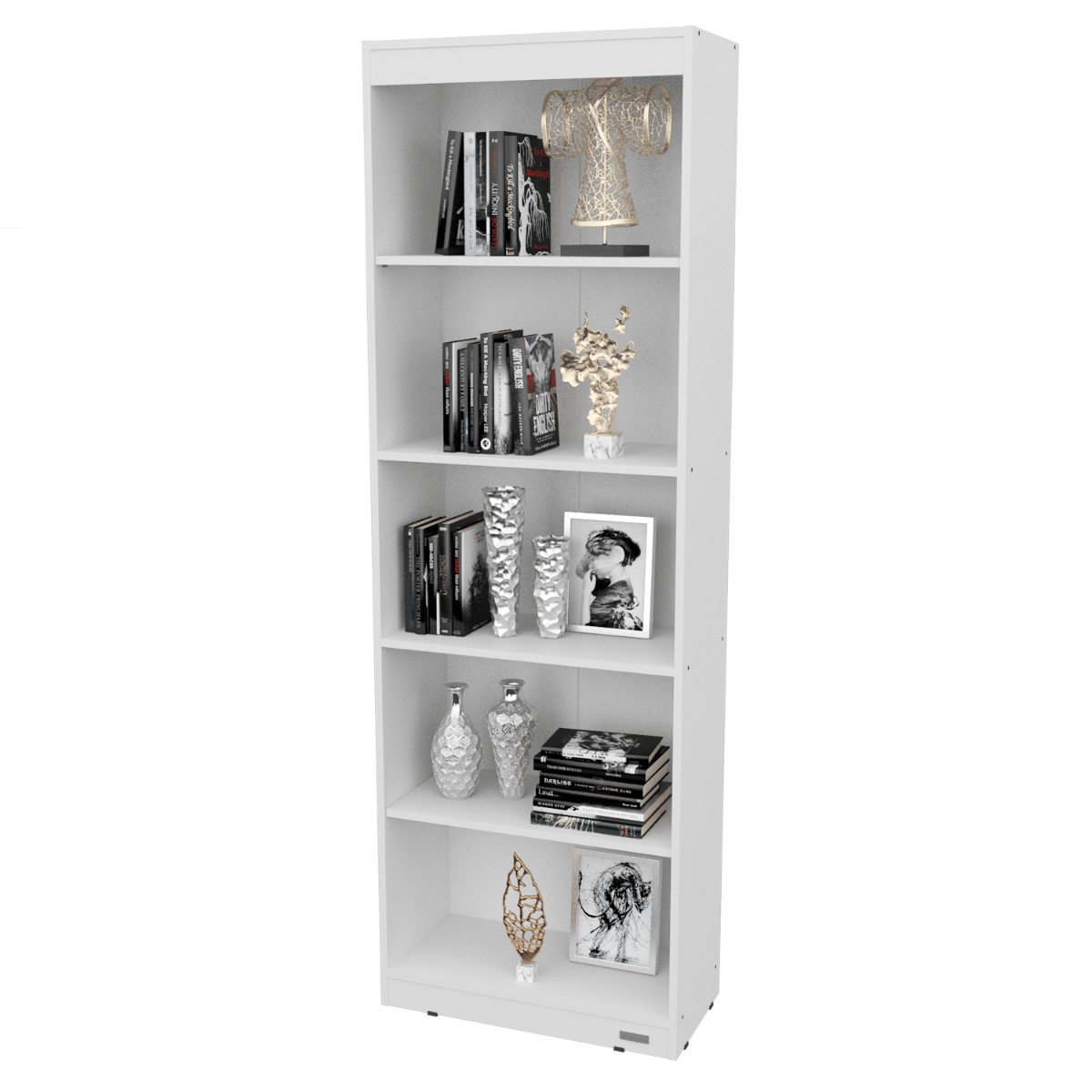 Biblioteca Con Estantes Blanca Mosconi Estantería Repisa Mosconi DAKAR 81046