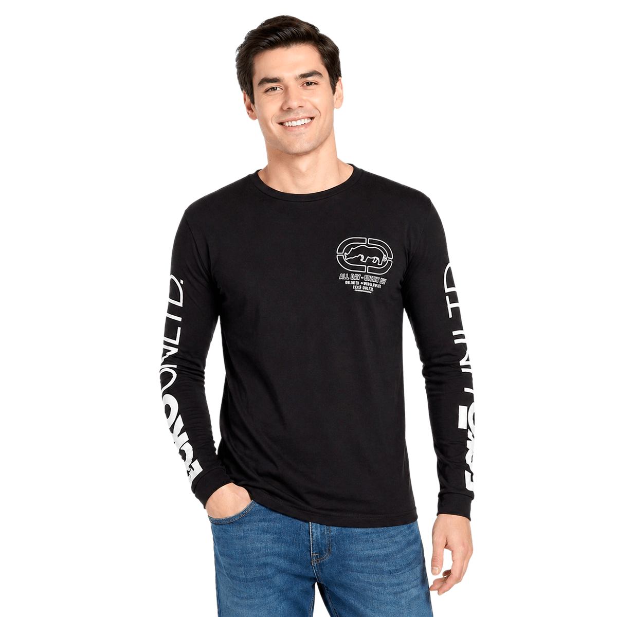 Remera Manga Larga Ecko Unltd. Negro Hombre