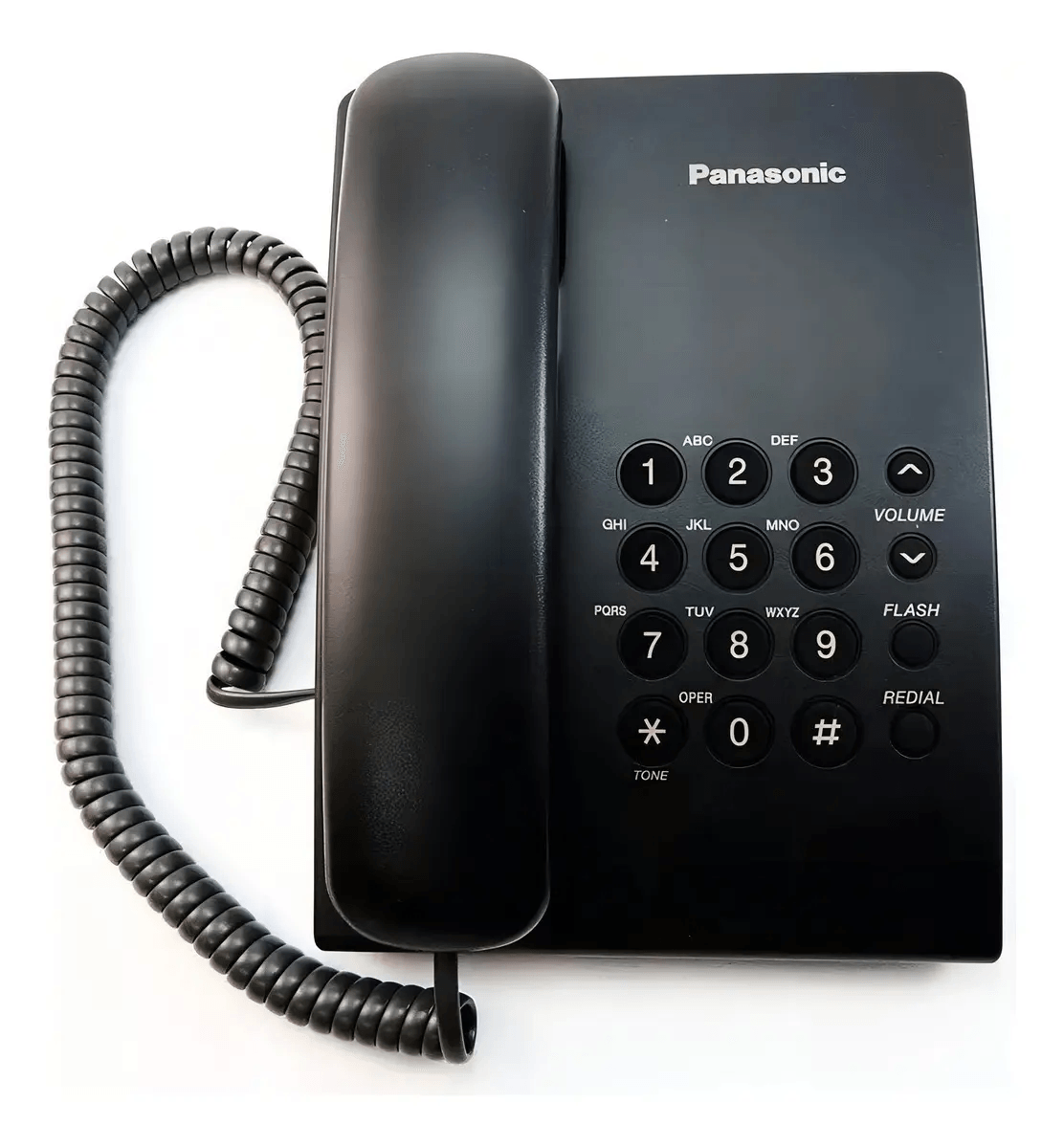 Teléfono Fijo Panasonic KX-TS500MX de Mesa o Pared Negro