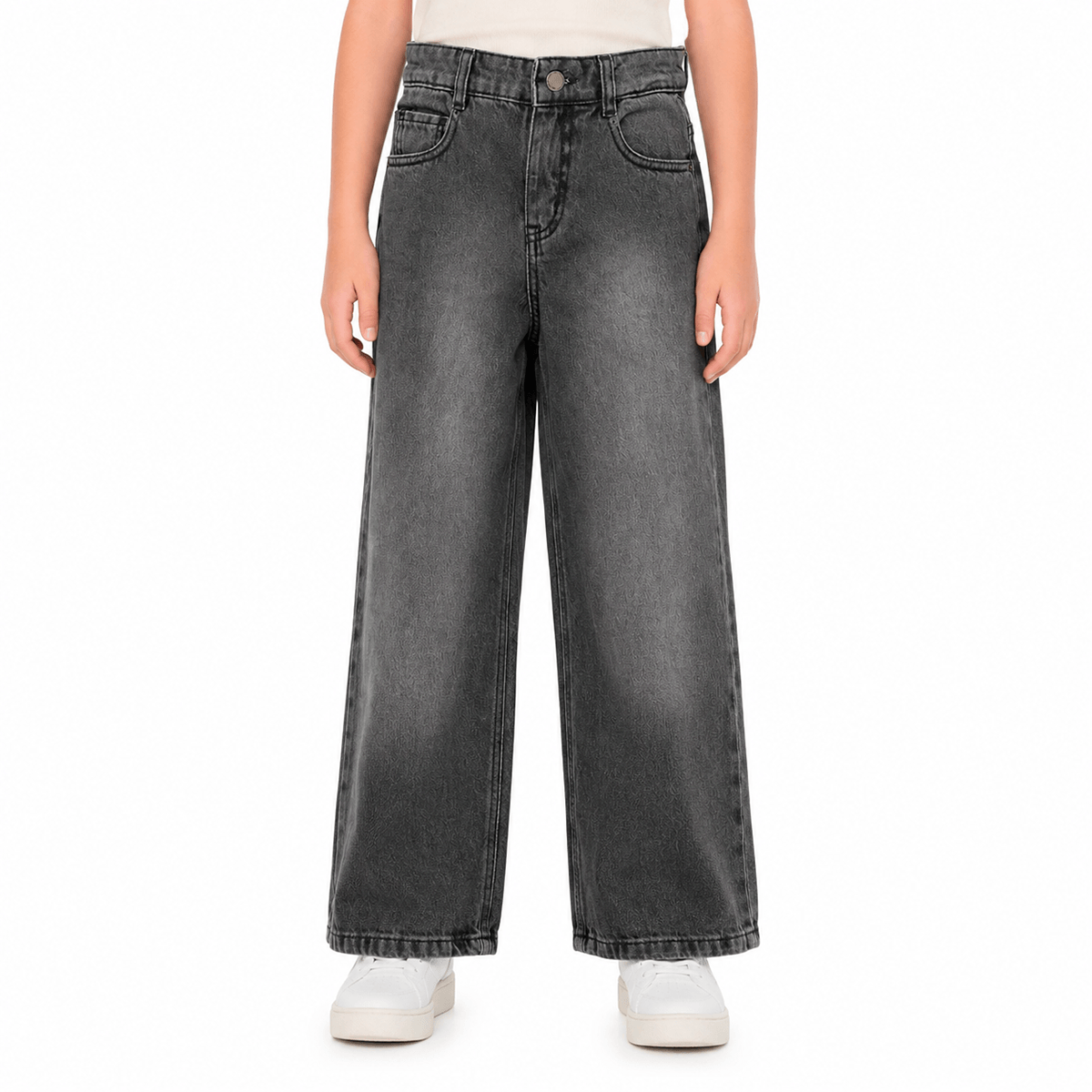 Pantalón PLH Jean Ancho Estrellas Negro Juvenil
