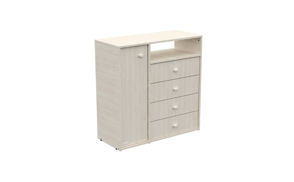 Cómoda 4 Cajones 1 Puerta Milenial Mosconi 56807 Venecia